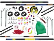 Kit Pescador Com 4 Varas Telescópicas 40% Carbono (2 de 2,70m e 2 de 3,00m) + 4 Suportes p/ Varas + Acessórios (Ref. 137)