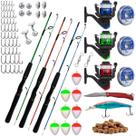 Kit Pescaria Completa 3 Vara 3 Molinete + Itens