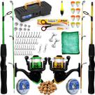 Kit Pescaria Completo 2 Varas 1,50m 6kg Molinete Maleta e Acessorios