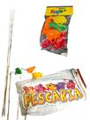 Kit Pescaria Festa Junina 1 Painel 2 Varas 10 Peixinhos