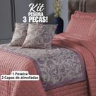 Kit Peseira Casal mais 2 Capa de Almofadas 43 x 43cm.