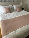 Kit Peseira Manta Luxo Decorativa Pompom Cama King + 2 Capa