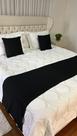 Kit Peseira Manta Tricot Sala Cama King Sofá 260x60cm Veneza + 2 capas