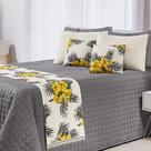 Kit Peseira Padrão com Capas de Almofadas 3 Peças Piquet Amarelo