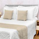 Kit Peseira Piquet Super King + 2 Capas de Almofadas 40x40 C/ Zíper