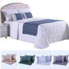 Kit Peseira Queen Cama Casal Com Almofadas Poliester 5pçs Kit Peseira Queen Cama Casal Com Almofadas Poliester 5pçs