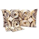 Kit peseira QUEEN com 2 Capas de Almofadas 40x40cm Piquet