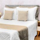 Kit Peseira Super King 5 peças Piquet Favinho Liso e Estampado