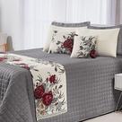 Kit Peseira Super King com Capas de Almofadas 3 Peças Piquet Floral