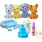 Kit pet 4 Cachorrinhos com Banheira Com Acessórios casinha toy