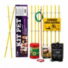 Kit Pet Cerca Elétrica Zebu Para Cães Gatos Galinhas raio 1900m Completo