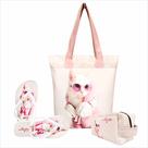 Kit Pet Feminino Gatinho com Bolsa, Necessaire e Chinelo, Magicc