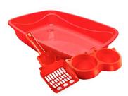 Kit Pet Injet Luxo para Gatos Vermelho