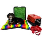 Kit Pet Médio Cama Orgulho LGBTQIA+ Sanitário Grama Transporte Acessórios Kit Pet Médio Cama Orgulho LGBTQIA+ Sanitário Grama Transporte Acessórios
