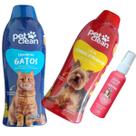 Kit PetClean Shampoo Gato + Condicionador + Perfume Kit PetClean Shampoo Gato + Condicionador + Perfume