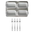 Kit Petisqueira / Entradas 09 Pç Porcelana e Aço Inox