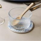 Kit Petisqueira Vidro Colher Bambu Suporte de Cerâmica Mosaico Wolff C69