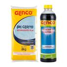 Kit PH Certo Estabilizador 2kg E Algicida Manutenção Genco Kit PH Certo Estabilizador 2kg E Algicida Manutenção Genco