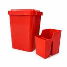 Kit pia 2 peças lixeira 4l com porta detergente e utensílios organizador de bancada colorido