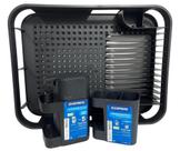Kit Pia Porta Detergente Talher Escorredor Soprano Preto