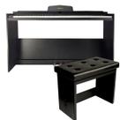 Kit Piano Digital Waldman Legato DPLG-88 Bluetooth 88 Teclas + Banco Opus Para Piano 6 Botões Cor:Preto