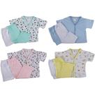 Kit Pijama C/3 Peças Verão Conjunto Bebe Manga Curta