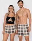 Kit Pijama Casal Pijama Feminino Ondinha Samba Canção