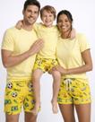 Kit Pijama Família Mãe Pai e Infantil, 3 Conjuntos Camiseta e Short do Brasil