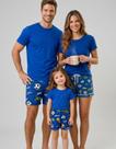 Kit Pijama Família Mãe Pai e Infantil, 3 Conjuntos Camiseta e Short do Brasil Kit Pijama Família Mãe Pai e Infantil, 3 Conjuntos Camiseta e Short do Brasil