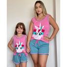 Kit Pijama Mãe e Filha Baby Doll Regata Unicornio Conjunto - Kit Pijama Mãe e Filha Baby Doll Regata Unicornio Conjunto -
