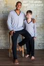Kit pijama masculino longo pai/filho