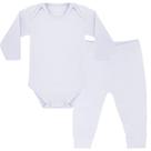 Kit Pijama Térmico Body e Calça Bebê Energy Thermo Dry Branco Everly Kit Pijama Térmico Body e Calça Bebê Energy Thermo Dry Branco Everly