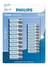 Kit Pilha Alcalina Aa 20 + Aaa 20 Un Philips Power Alcalina