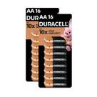 Kit Pilha Alcalina AA com 16 Unidades 2 Cartelas - Duracell Kit Pilha Alcalina AA com 16 Unidades 2 Cartelas - Duracell