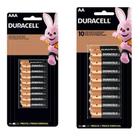 Kit Pilha Duracell Alcalina Cartela Aa 16 + Aaa 16 Alcalina