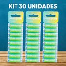 Kit Pilhas Alcalinas AA 1,5V Blister Longa Duração Durável Resistente MAXPRINT 30 Unidades