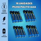 Kit Pilhas Palito AAA + Comum AA 60 Unidades Cada Caixa Cilíndrica