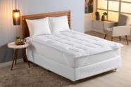 Kit Pillow Top Cama King Size Dupla Face Branco Mais 2 Travesseiros Silicone