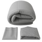 Kit Pillow Top Dupla Face e Jogo de Lençol 2 e 3 Peças Ponto Palito Cama Completa Solteiro Casal Queen e King Size