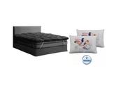 Kit Pillow Top Queen Size Com 2 Travesseiros Siliconados Várias Cores