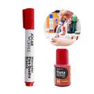 Kit Piloto + Tinta Refil Para Quadro Branco Cor Vermelho Bic/Jocar