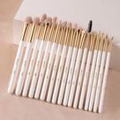 Kit pincéis De Maquiagem Profissional Sombra pó 24 Pçs
