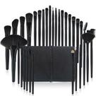Kit Pinceis Maquiagem Profissional 32 Peças com Estojo Organizador Preto 905-B Lorben