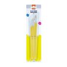 Kit Pincel Chato para Artesanato c/ 6 Unidades - Série 815 - BRW Kit Pincel Chato para Artesanato c/ 6 Unidades - Série 815 - BRW