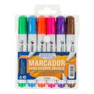 Kit Pincel Marcador para Quadro Branco Ponta Grossa com 6 Cores BRW