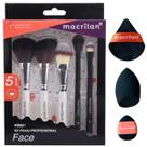 Kit Pincel Profissional Macrilan WB801 Face C/ Esponjas EP26 Maquiagem Kit Pincel Profissional Macrilan WB801 Face C/ Esponjas EP26 Maquiagem