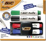 Kit pincel quadro branco 4 cores + apagador BIC