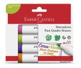 Kit Pincel Quadro Branco C/4 Cores Faber Castell