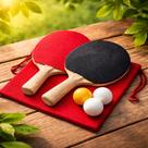 Kit Ping Pong Profissional com 2 Raquetes 3 Bolinhas