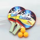 Kit Ping Pong Tênis Mesa Com 2 Raquetes E 3 Bolinhas Treino Recreação Lazer Casa Escola Clube Amigos Familiares Diversão